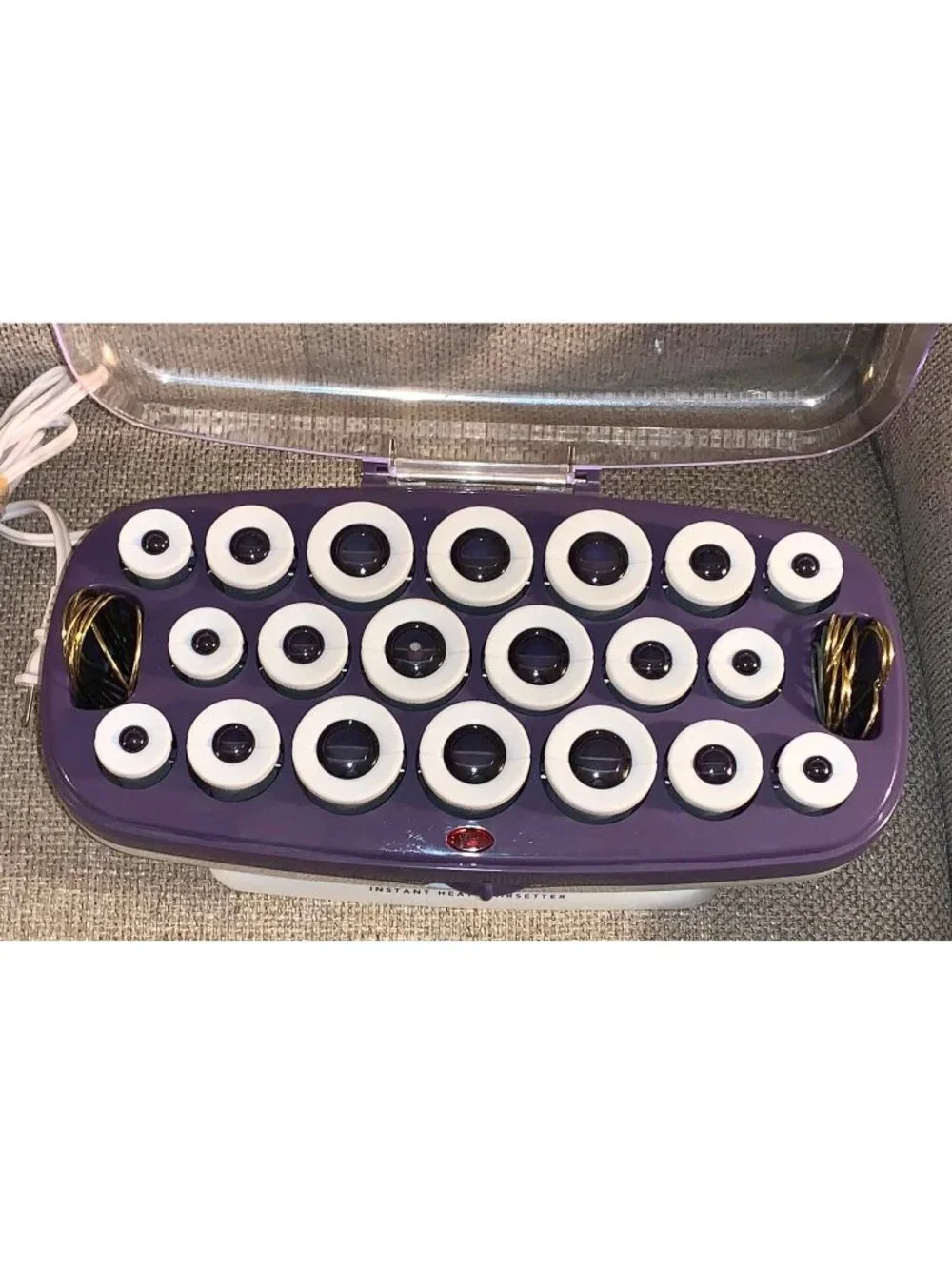 CONAIR Instant Heat Hairsetter 20 Velvet Hot Rollers w/ Clips (Model: CHV21)